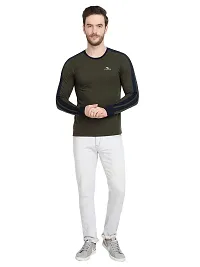 LE BOURGEOIS Men Solid Full Sleeve Casual T-Shirt-thumb4