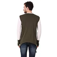 LE BOURGEOIS Round Neck Full Sleeve Asymmetric T-Shirt for Men-thumb3