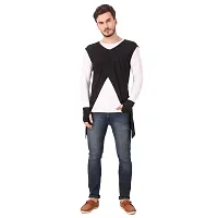 LE BOURGEOIS Round Neck Full Sleeve Asymmetric T-Shirt for Men-thumb4