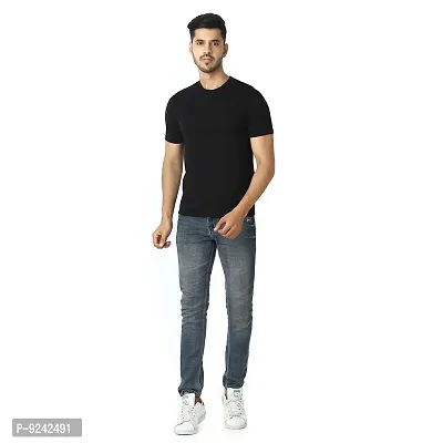 LE BOURGEOIS Men Round Neck Half Sleeve Casual T-Shirt-thumb5