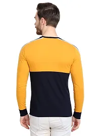 LE BOURGEOIS Men Colorblocked Full Sleeve Casual T-Shirt-thumb3