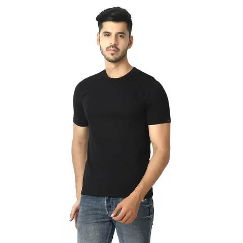 trending solid round neck tshirts