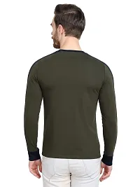 LE BOURGEOIS Men Solid Full Sleeve Casual T-Shirt-thumb3