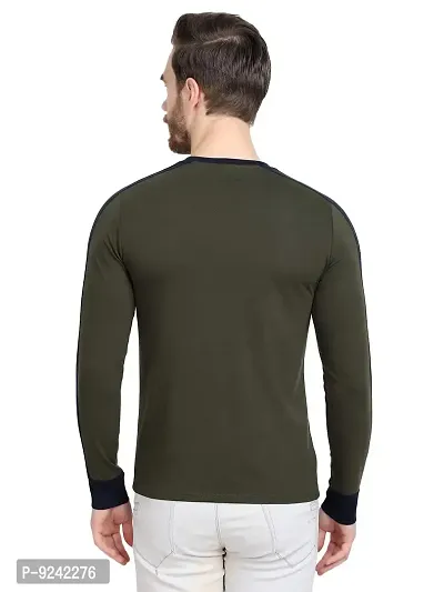 LE BOURGEOIS Men Solid Full Sleeve Casual T-Shirt-thumb4