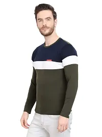 LE BOURGEOIS Men Colorblocked Full Sleeve T-Shirt-thumb1