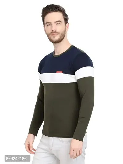 LE BOURGEOIS Men Colorblocked Full Sleeve T-Shirt-thumb2