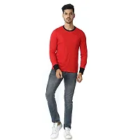 LE BOURGEOIS Men Round Neck Full Sleeve Solid Casual T-Shirt-thumb4