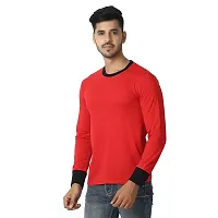 LE BOURGEOIS Men Round Neck Full Sleeve Solid Casual T-Shirt-thumb2