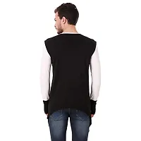 LE BOURGEOIS Round Neck Full Sleeve Asymmetric T-Shirt for Men-thumb3