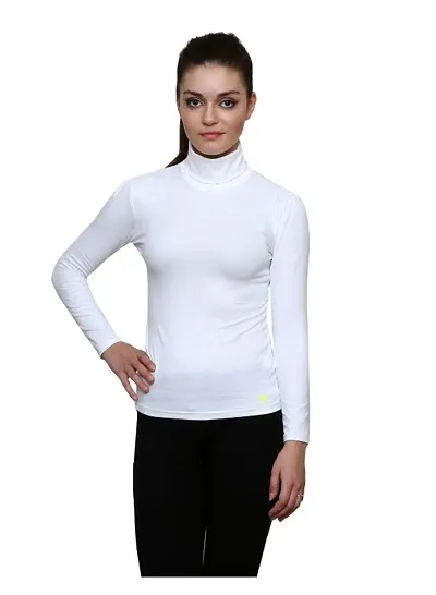 Solid High Neck Full Sleeve Top