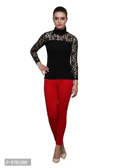 Women high neck full sleeve top-thumb3