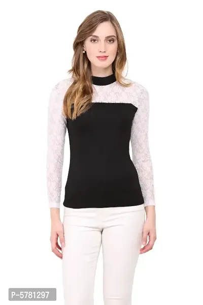 Women high neck full sleeve top