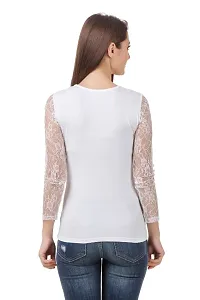 Women Stylish White Full Sleeve Top-thumb1