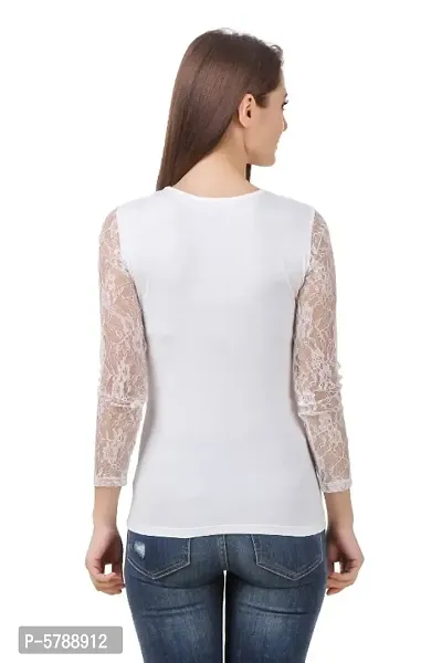 Women Stylish White Full Sleeve Top-thumb2