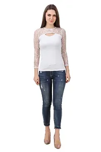 Women Stylish White Full Sleeve Top-thumb3