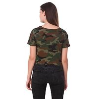 Women Half Sleeve Solid Crop Top-thumb2