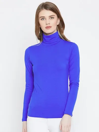 Women High-neck Full Sleeve Top