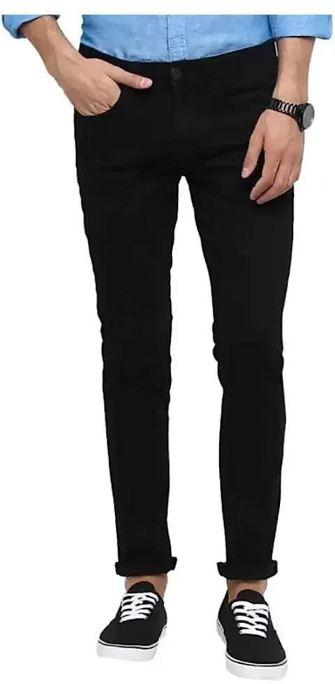 Stylish Blend Mid-Rise Jeans For Men