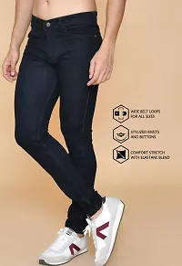 Comfortable Black Denim Mid-Rise Jeans For Men-thumb2