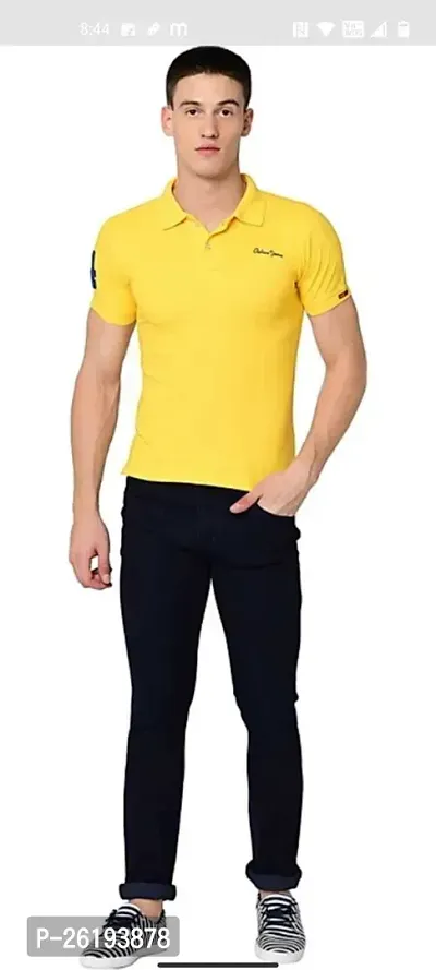 Stylish Cotton Blend Mid-Rise Jeans For Men