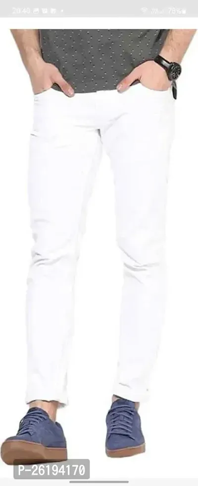 Stylish Cotton Blend Mid-Rise Jeans For Men-thumb0