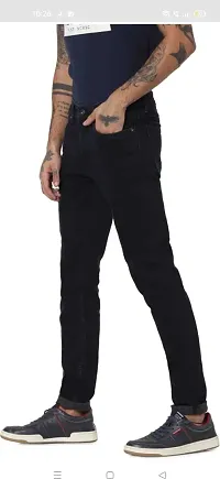 Stylish Cotton Blend Mid-Rise Jeans For Men-thumb2