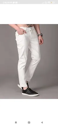 Stylish Cotton Blend Mid-Rise Jeans For Men-thumb1