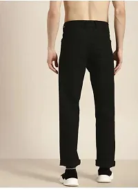 Men Plain Black Jeans-thumb1