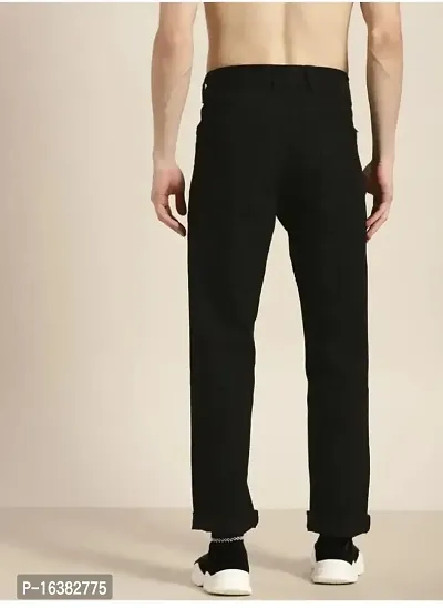 Men Plain Black Jeans-thumb2