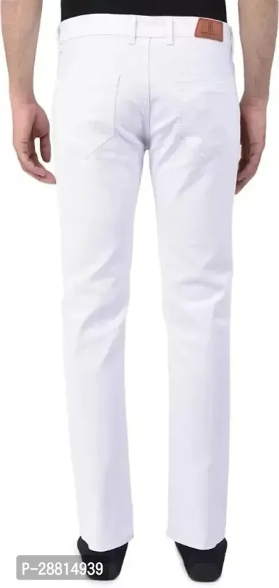 FLETE Stylish White Denim Mid-Rise Jeans For Men-thumb2