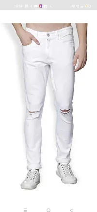 Stylish Cotton Blend Mid-Rise Jeans For Men-thumb3