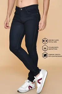 Comfortable Black Denim Mid-Rise Jeans For Men-thumb2