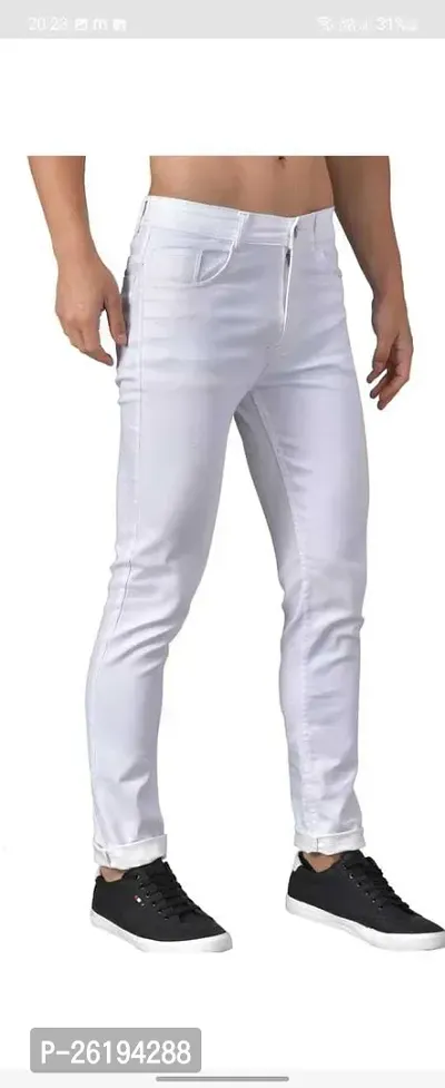 Stylish Cotton Blend Mid-Rise Jeans For Men-thumb3