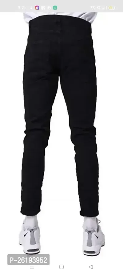 Stylish Cotton Blend Mid-Rise Jeans For Men-thumb2