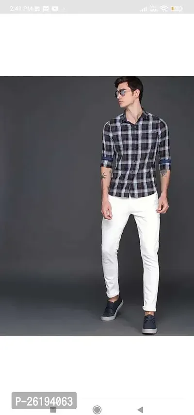 Stylish Cotton Blend Mid-Rise Jeans For Men-thumb3