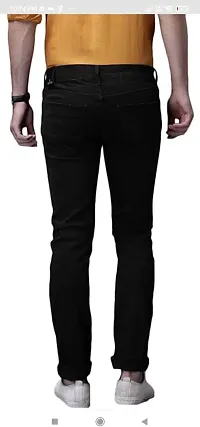 Stylish Cotton Blend Mid-Rise Jeans For Men-thumb1