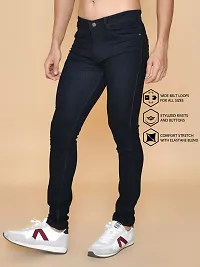 Stylish Black Denim Mid-Rise Jeans For Men-thumb3