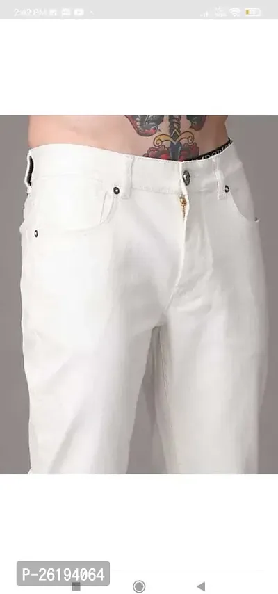 Stylish Cotton Blend Mid-Rise Jeans For Men-thumb4