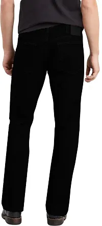 Stylish Black Denim Mid-Rise Jeans For Men-thumb1