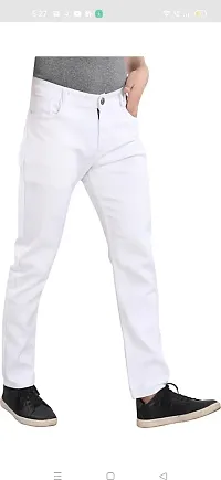 Stylish Cotton Blend Mid-Rise Jeans For Men-thumb3