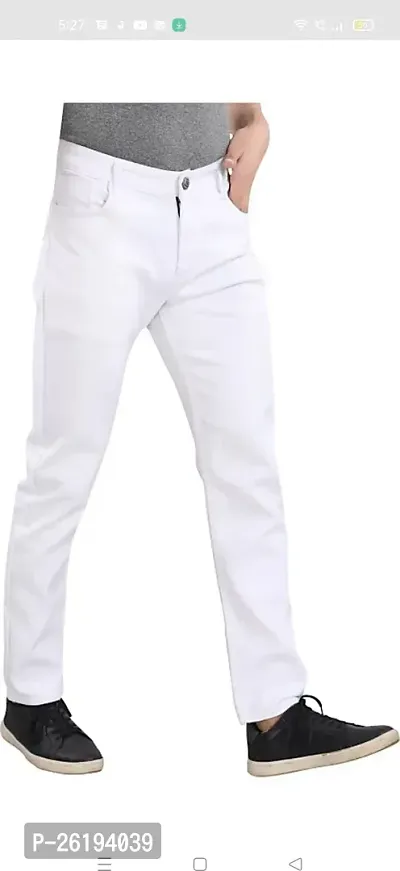 Stylish Cotton Blend Mid-Rise Jeans For Men-thumb4