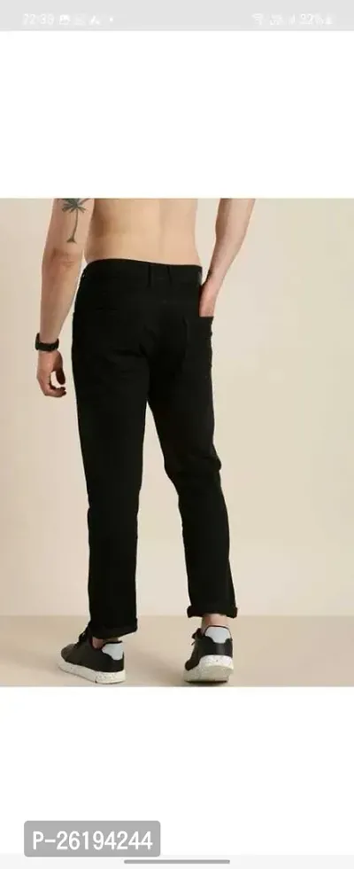 Stylish Cotton Blend Mid-Rise Jeans For Men-thumb2