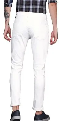 Men Plain White Jeans-thumb1