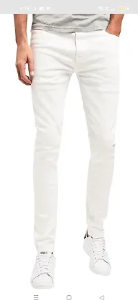 Stylish Cotton Blend Mid-Rise Jeans For Men-thumb2