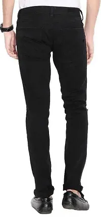 Stylish Black Denim Mid-Rise Jeans For Men-thumb1