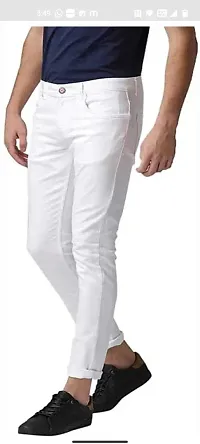 Stylish Cotton Blend Mid-Rise Jeans For Men-thumb2