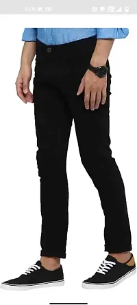 Stylish Cotton Blend Mid-Rise Jeans For Men-thumb2