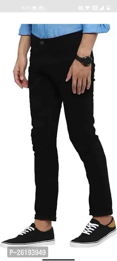 Stylish Cotton Blend Mid-Rise Jeans For Men-thumb3