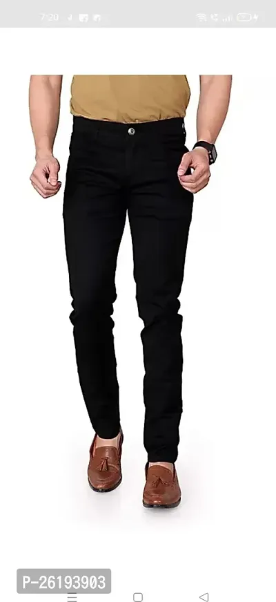 Stylish Cotton Blend Mid-Rise Jeans For Men-thumb0