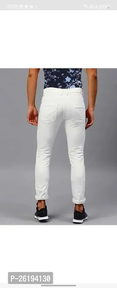 Stylish Cotton Blend Mid-Rise Jeans For Men-thumb2